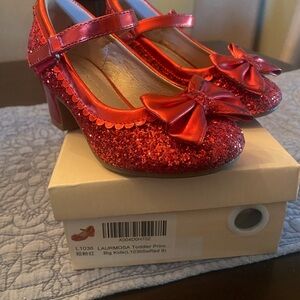 Red Glitter Kids Shoes